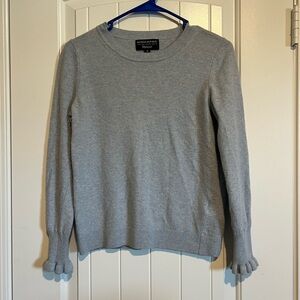 Banana Republic Light Gray Knit Top with Fine Italian Yarn